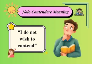 Nolo Contendere Meaning